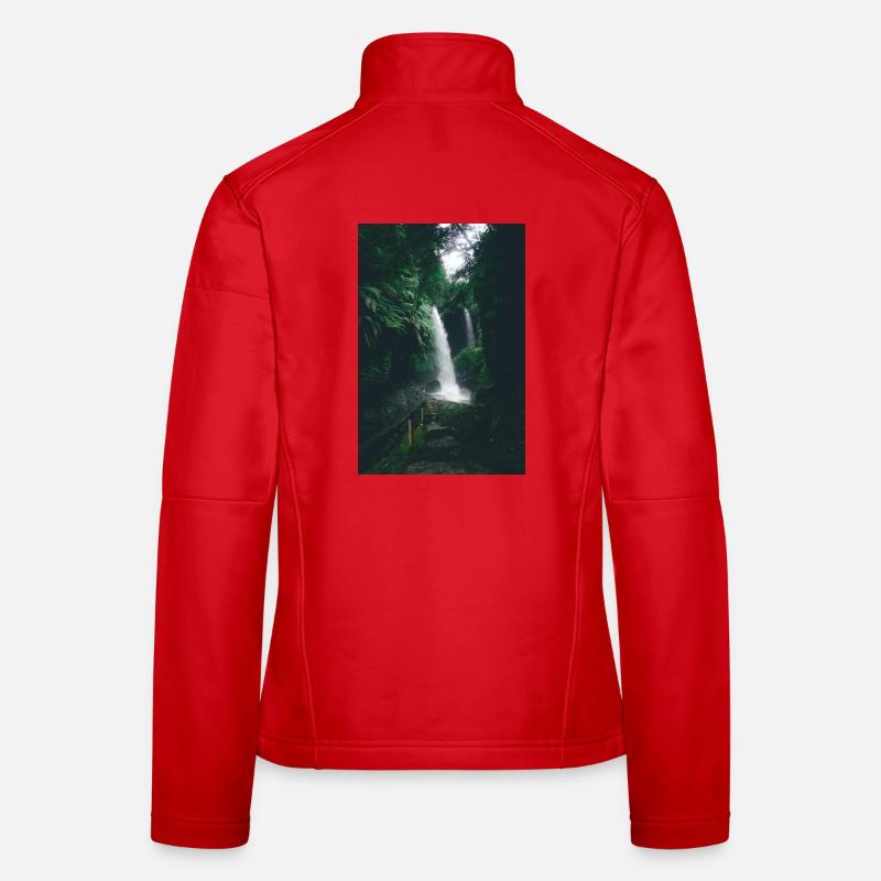 Cascade dans la Jungle Verte Veste en tissu softshell Femme