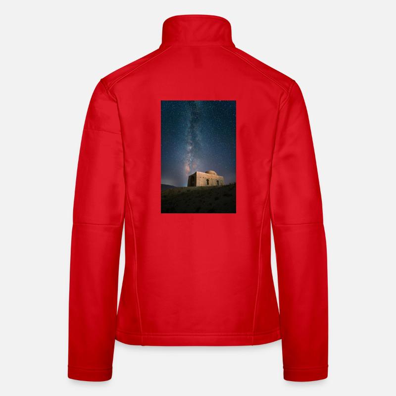 Milky Way Over Ruins Nightscape Women's Softshell Jacket