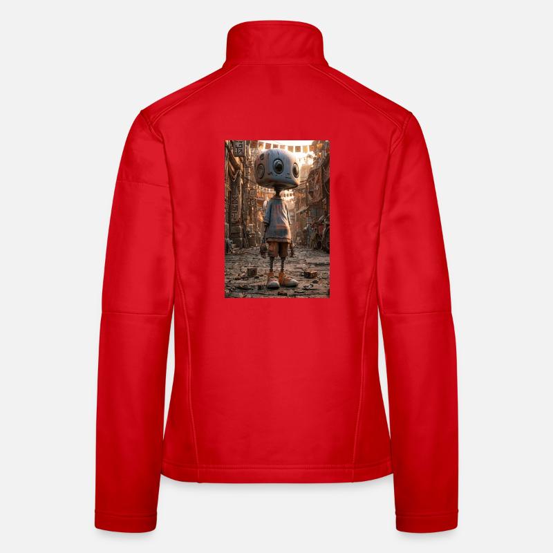 Robot rouillé dans le bazar néon Veste en tissu softshell Femme