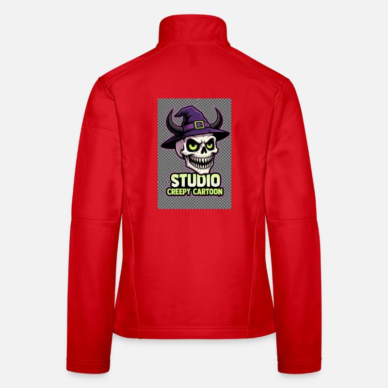 Studio Creepy Cartoon Logo Frauen Softshelljacke