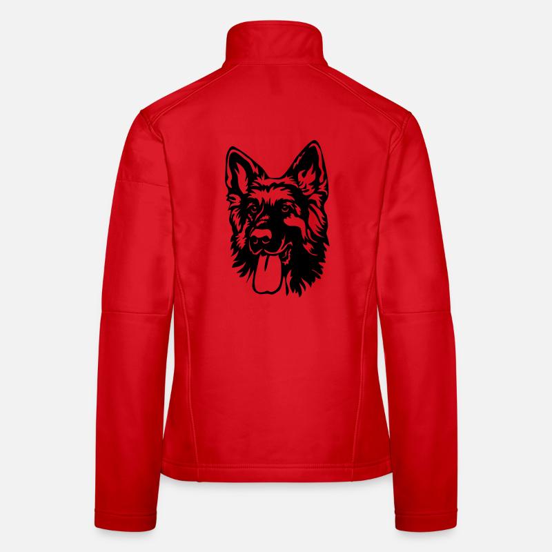 German Shepherd Head Women's Softshell Jacket
