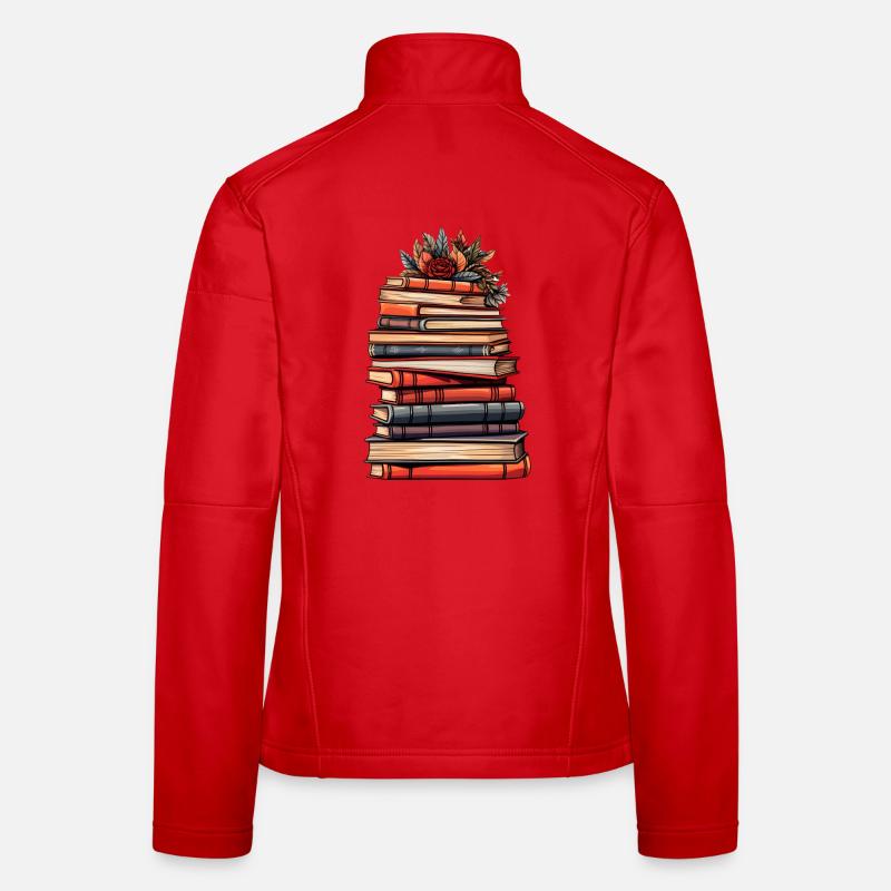 Stack of Books - Reading, Knowledge and Imagination. Women's Softshell Jacket