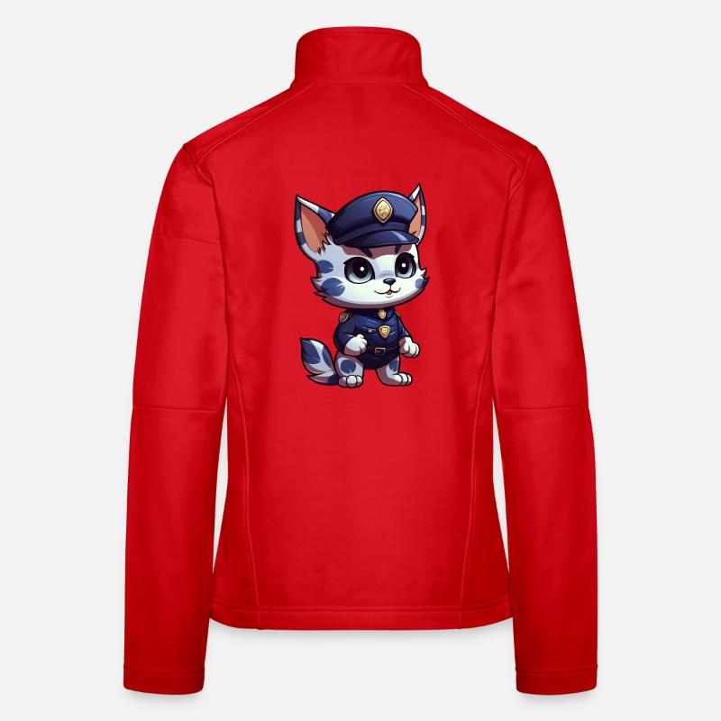 Kätzchen Polizei Frauen Softshelljacke