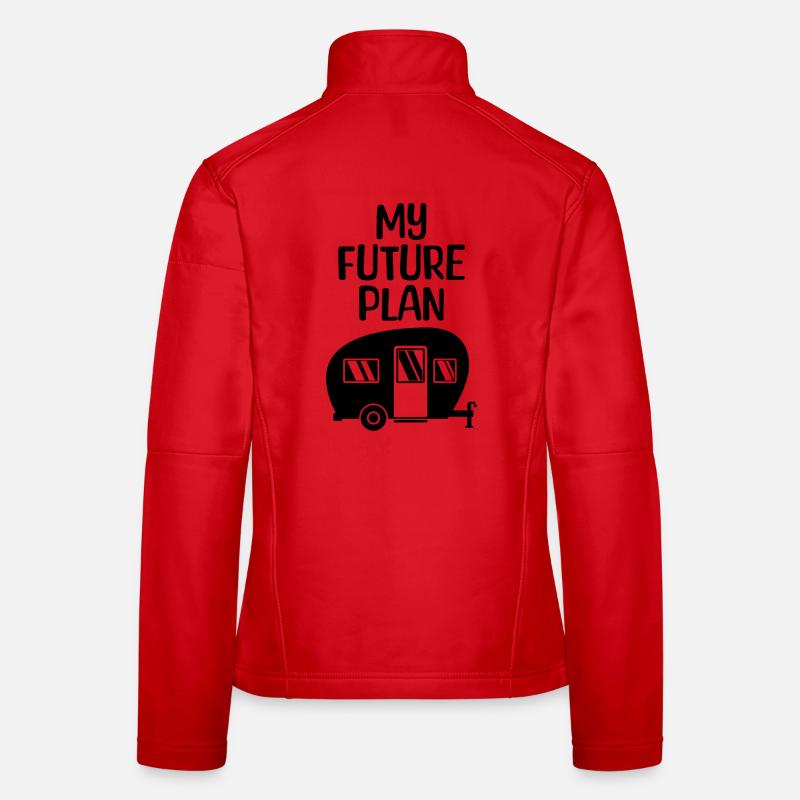 Caravan Statement Camping Hiker Chilling Women's Softshell Jacket