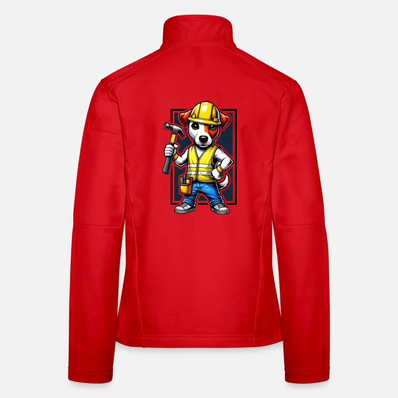 Jack Russell Terrier construction worker Women's Softshell Jacket