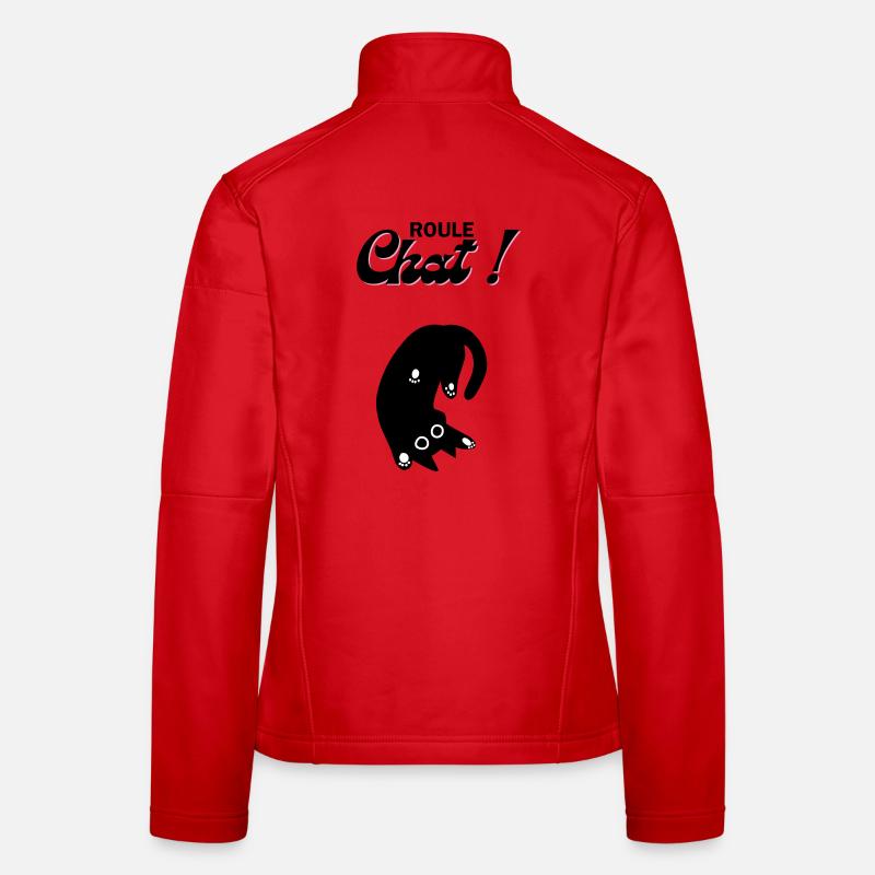 Chat en roue libre ! Veste en tissu softshell Femme