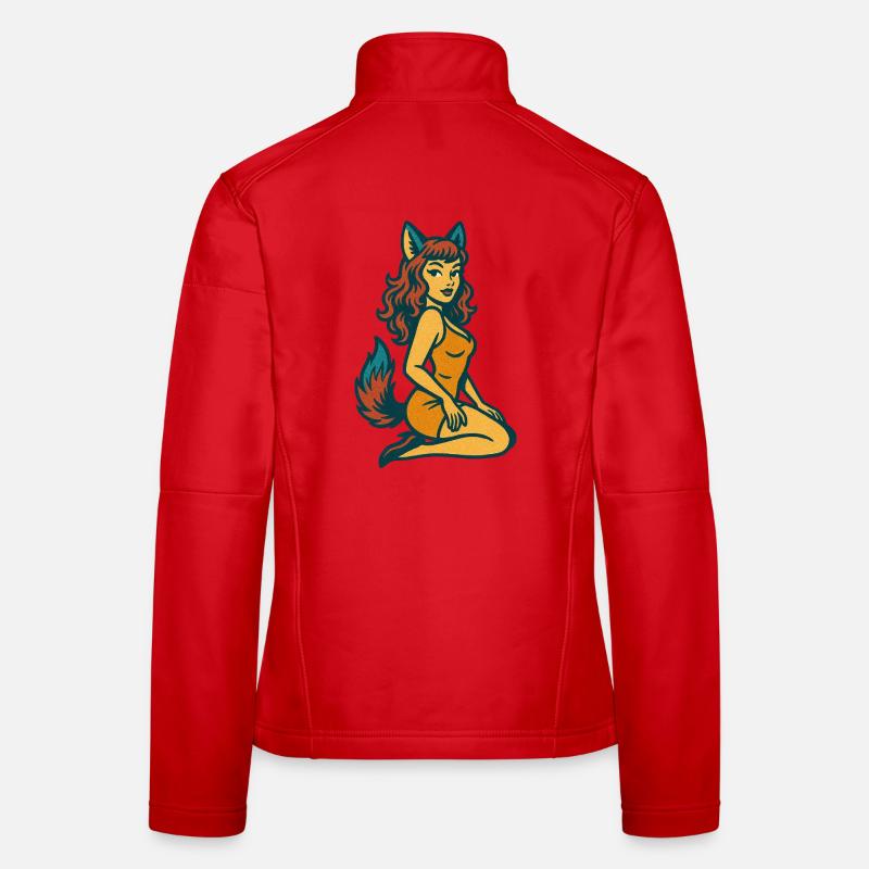 Fuchsgeist-Pinup Frauen Softshelljacke