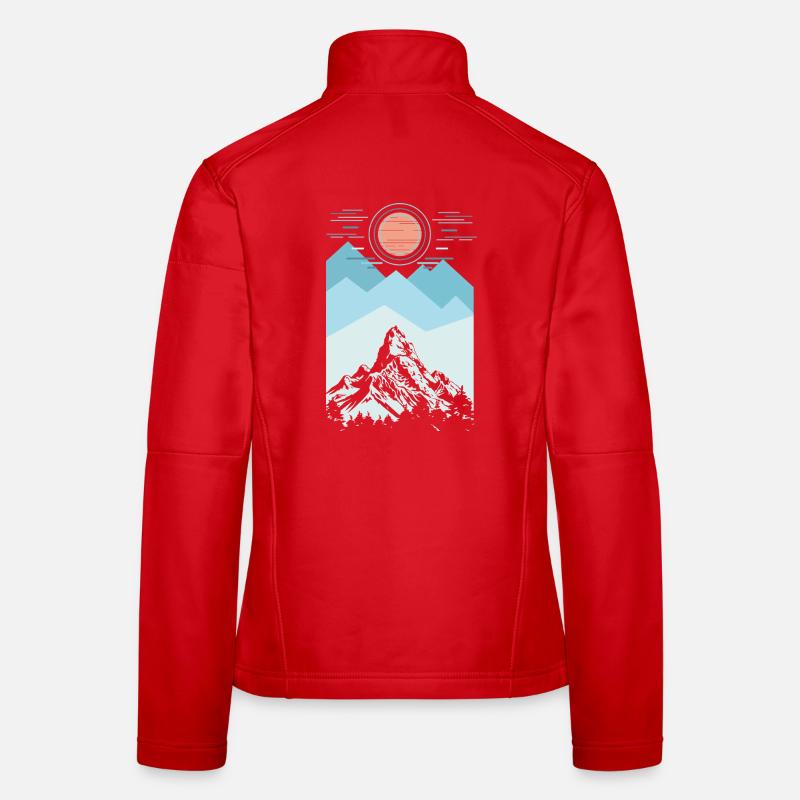 Hiker Scout Camping Hiking Mountain Climbing Mount Women's Softshell Jacket