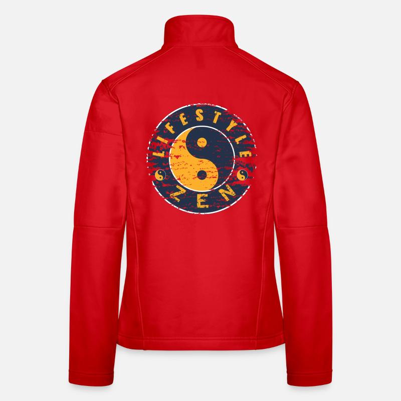 Yin Yang Zen Vintage Circle - Women's Softshell Jacket - red