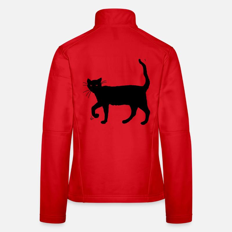 Chat noir Veste en tissu softshell Femme