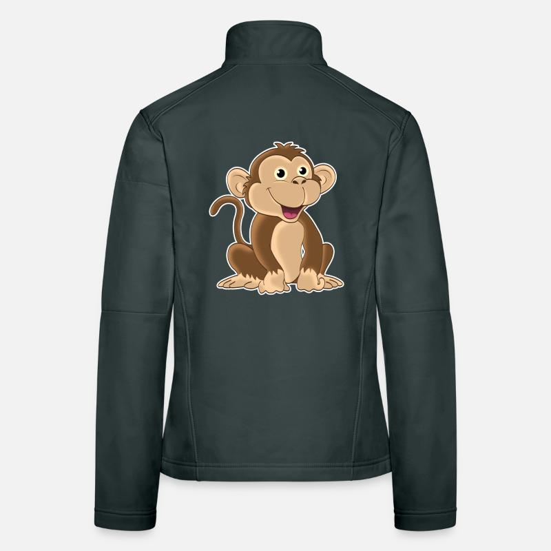funny monkey - design Women's Softshell Jacket
