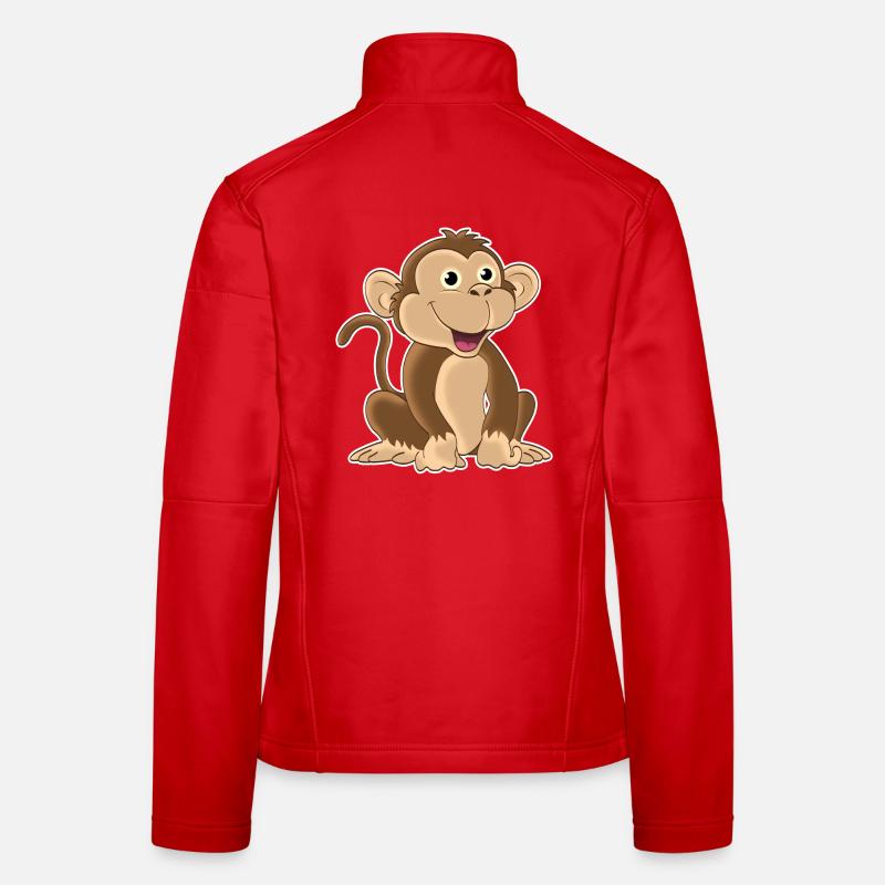 singe drôle - design Veste en tissu softshell Femme