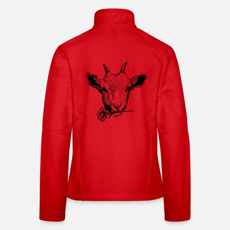 Ziege Geiss - Frauen Softshelljacke - Rot