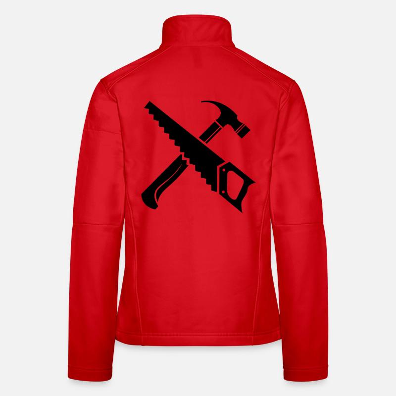 saw hammer tool icon saw Logo icon Women's Softshell Jacket