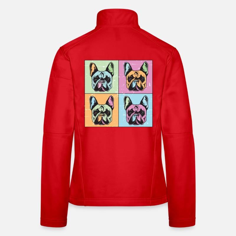 Bulldogs Image Abstract Veste en tissu softshell Femme