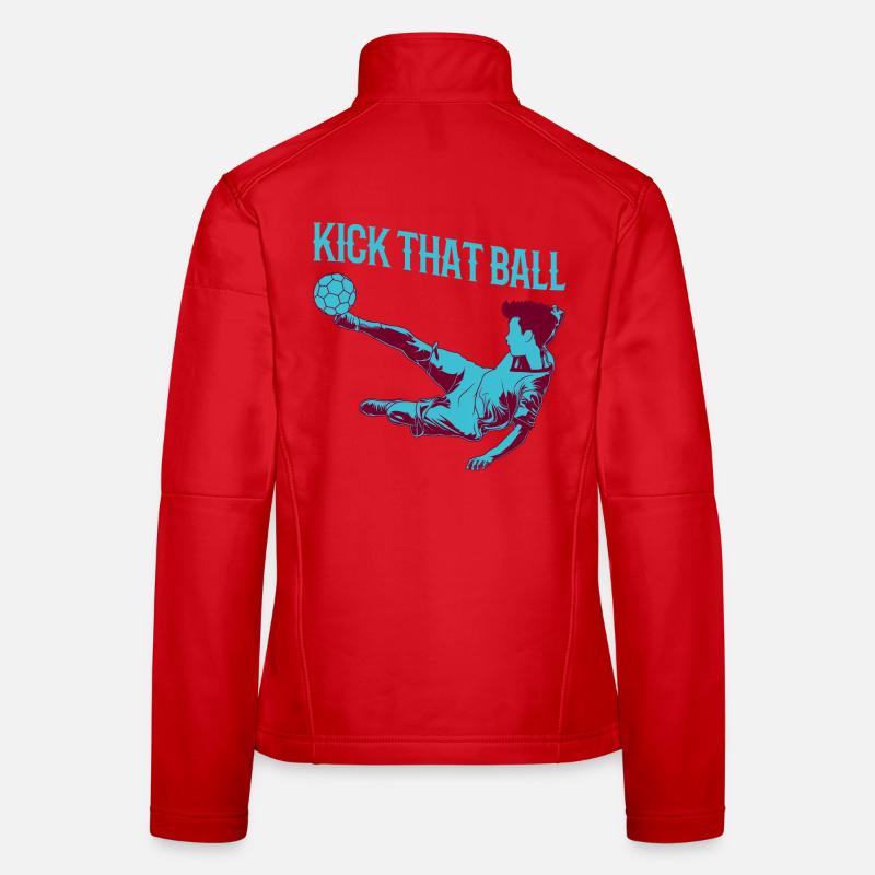 Fußballjunge Frauen Softshelljacke