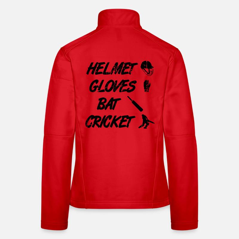 Helm Handschuhe Schläger Cricket Frauen Softshelljacke