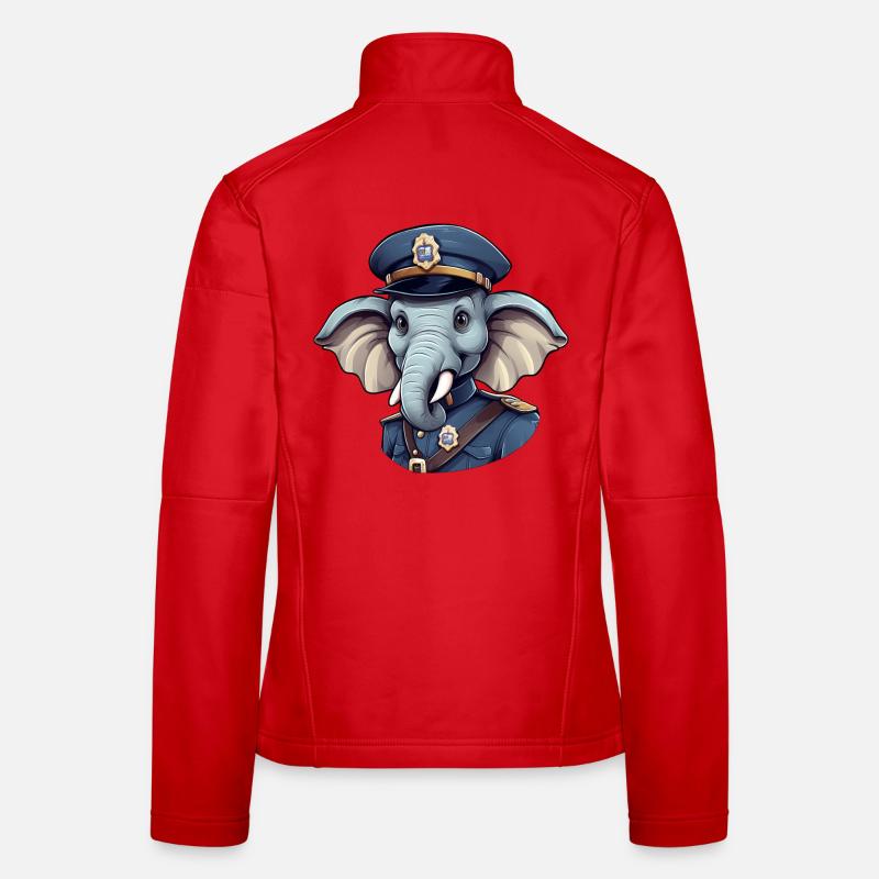 Elephant Policeman Women's Softshell Jacket