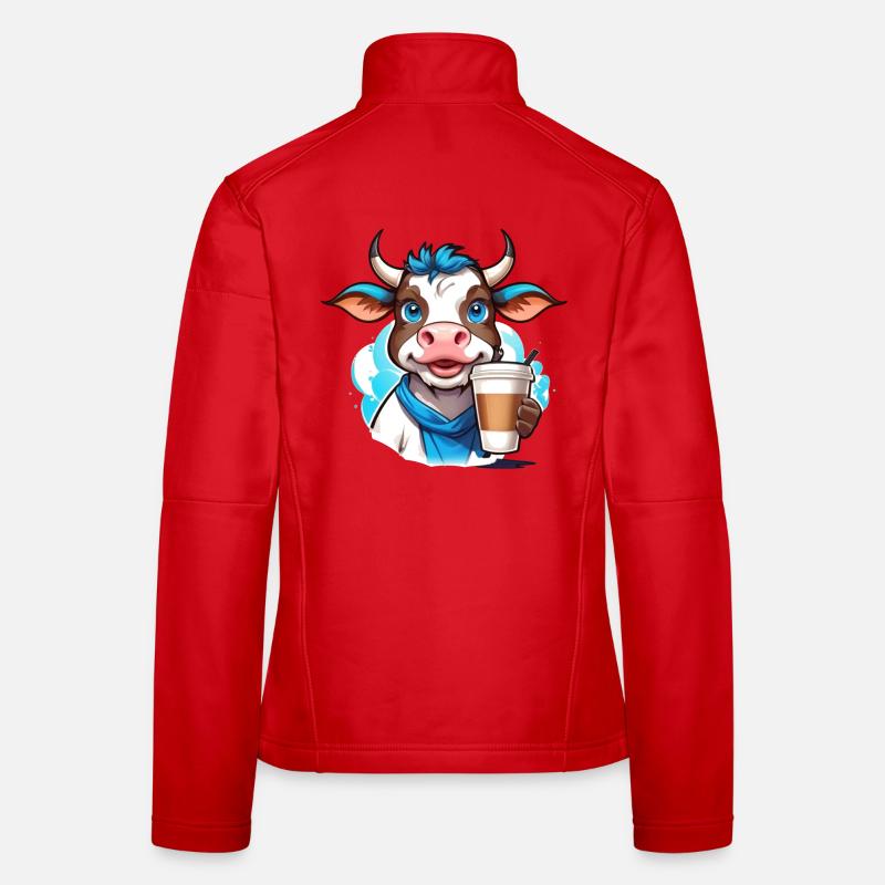 Coffee Cow Frauen Softshelljacke