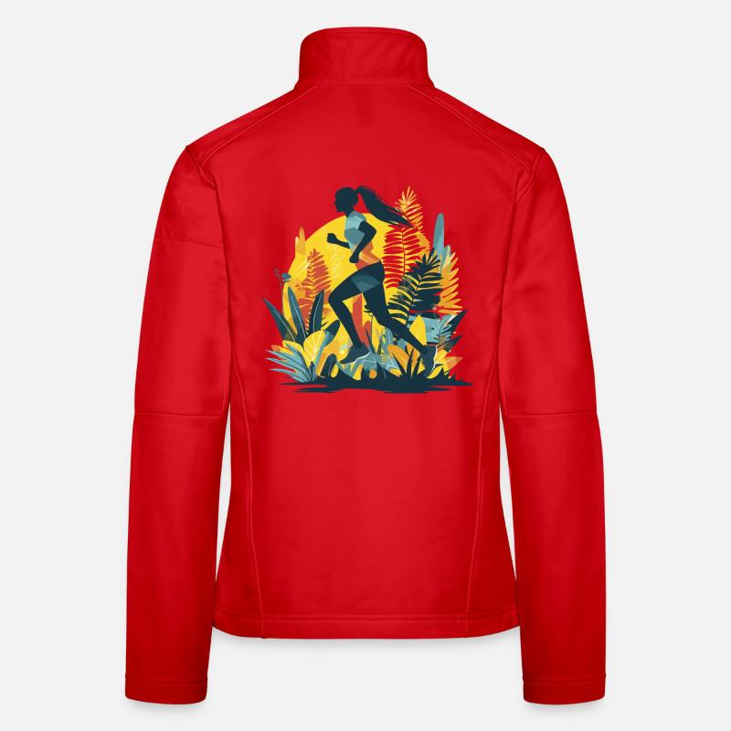 Läuferin Comic Frauen Softshelljacke