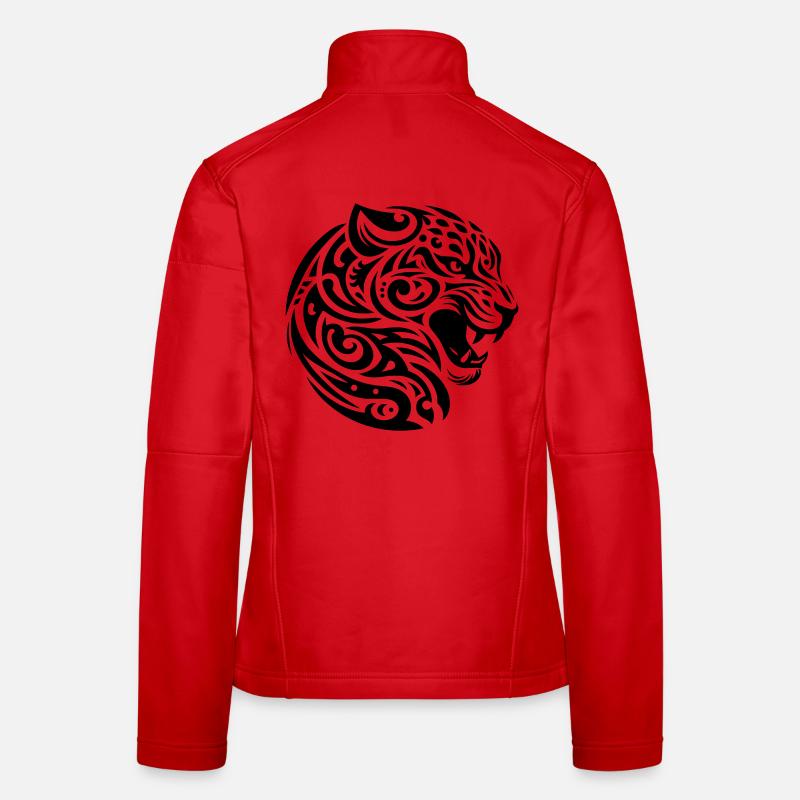 Léopard tribal Veste en tissu softshell Femme