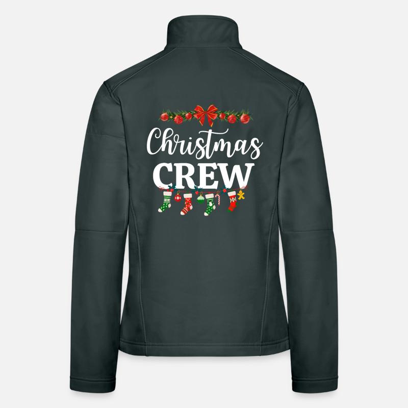 Conception festive de l'équipe de Noël, équipe de Noël Veste en tissu softshell Femme