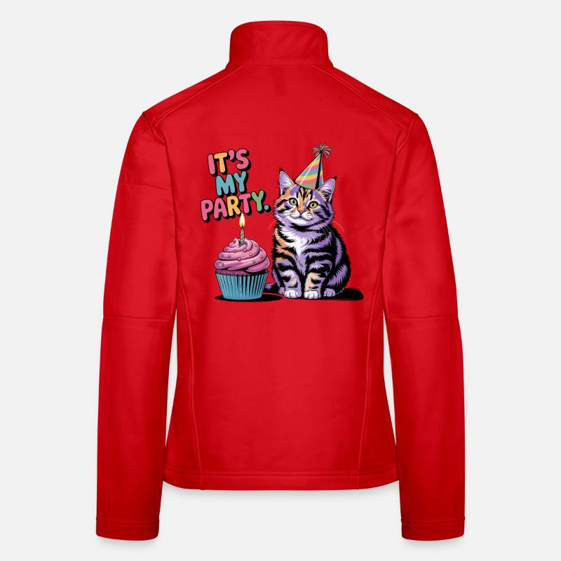 Birthday Cat Women's Softshell Jacket