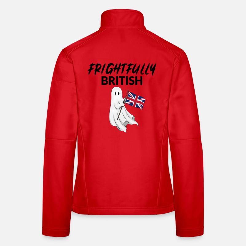 Frightfully British – Funny UK Halloween Shirt - Women's Softshell Jacket - red