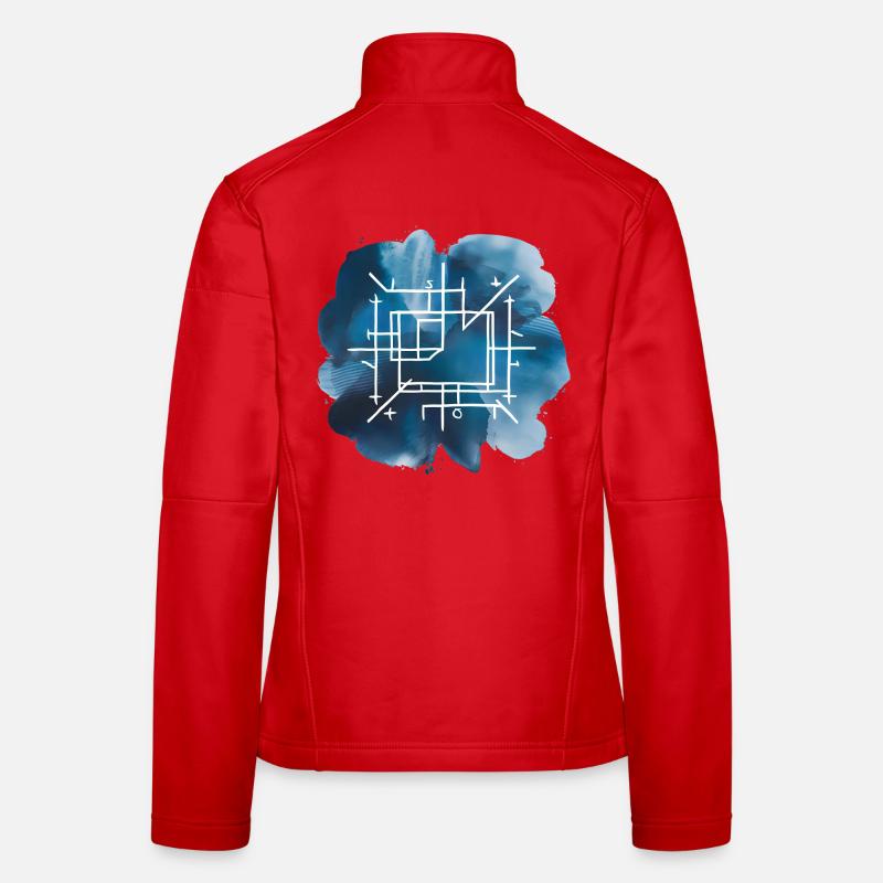 Plan d’architecture Print Veste en tissu softshell Femme