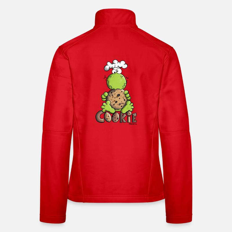 Grenouille avec biscuit Veste en tissu softshell Femme
