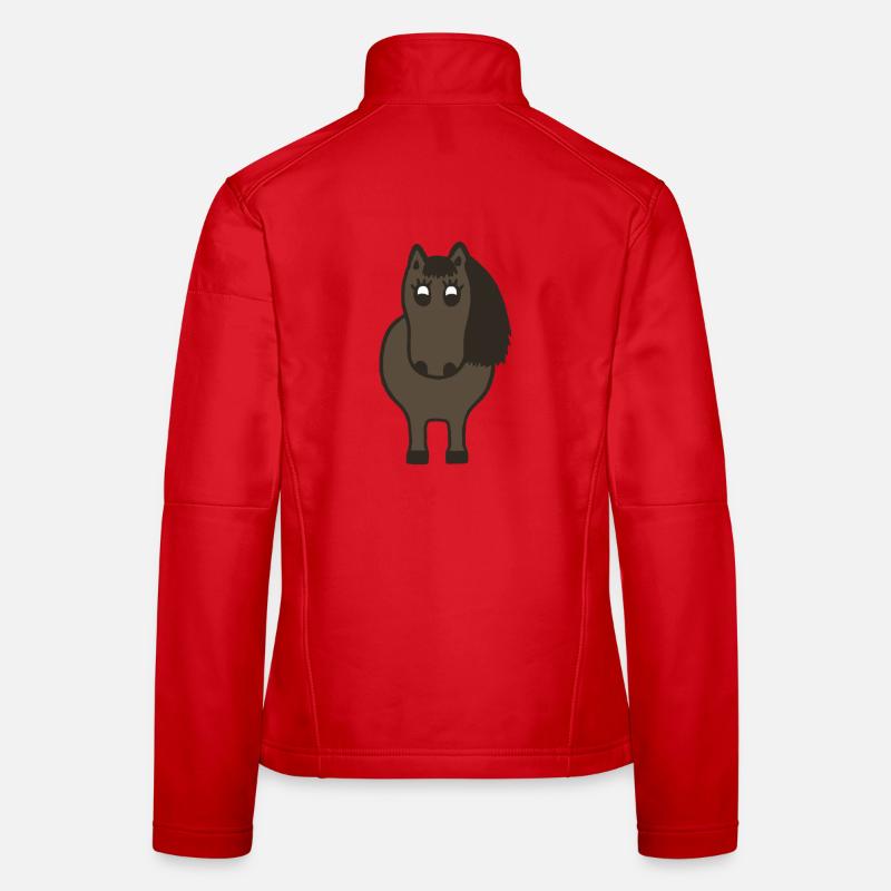 Kugelrundes Pony - Frauen Softshelljacke - Rot