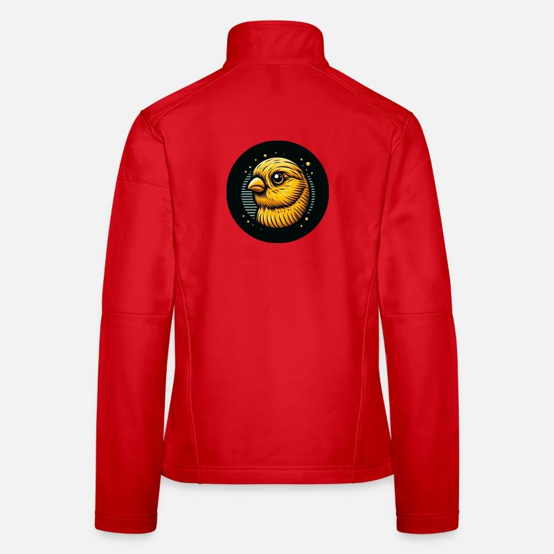 Comic Canary Bird Yellow Women's Softshell Jacket