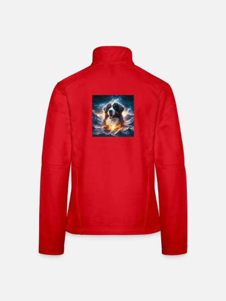 Bernese mountain dog - Women's Softshell Jacket - red - Back