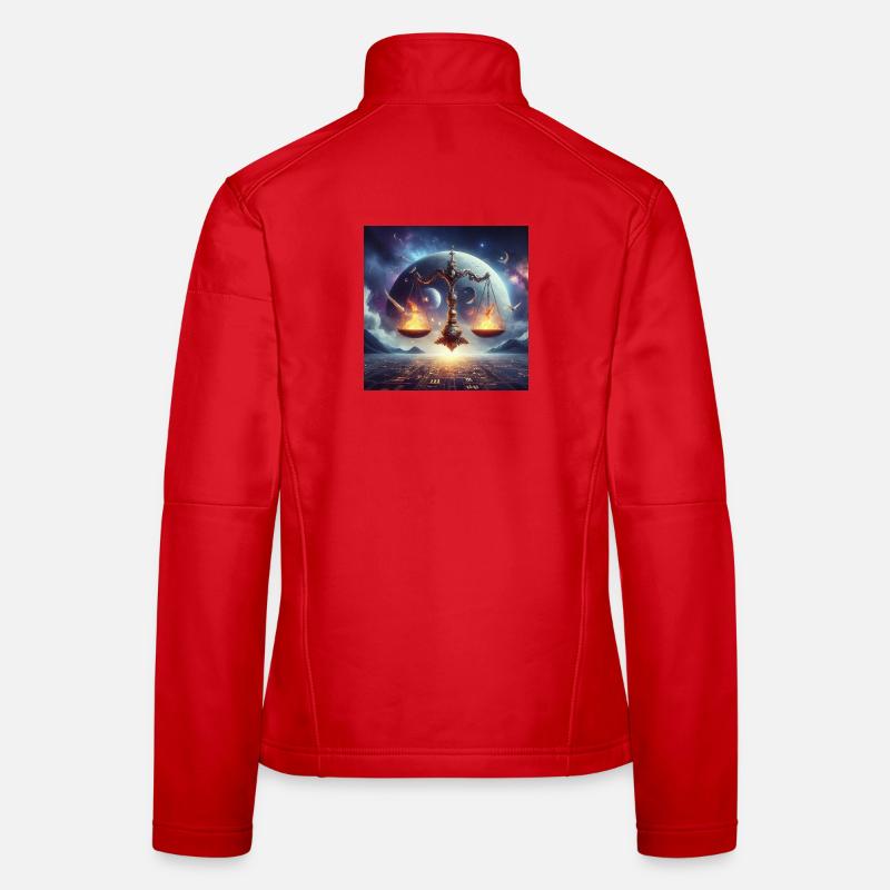 WAAGE \ Tierkreiszeichen - Frauen Softshelljacke - Rot