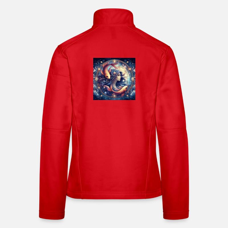 FISCHE \ Sternzeichen - Frauen Softshelljacke - Rot