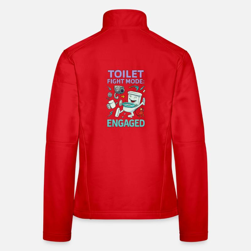 Toilettenkampf-Modus – Absurdes Hirnfäule-Design Frauen Softshelljacke