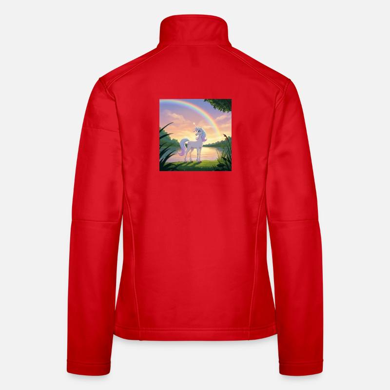 Unicorn under the rainbow Women's Softshell Jacket