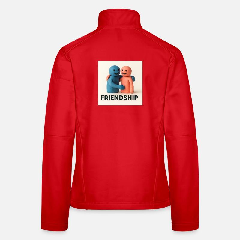 Figurines d’argile d’amitié attachante Veste en tissu softshell Femme