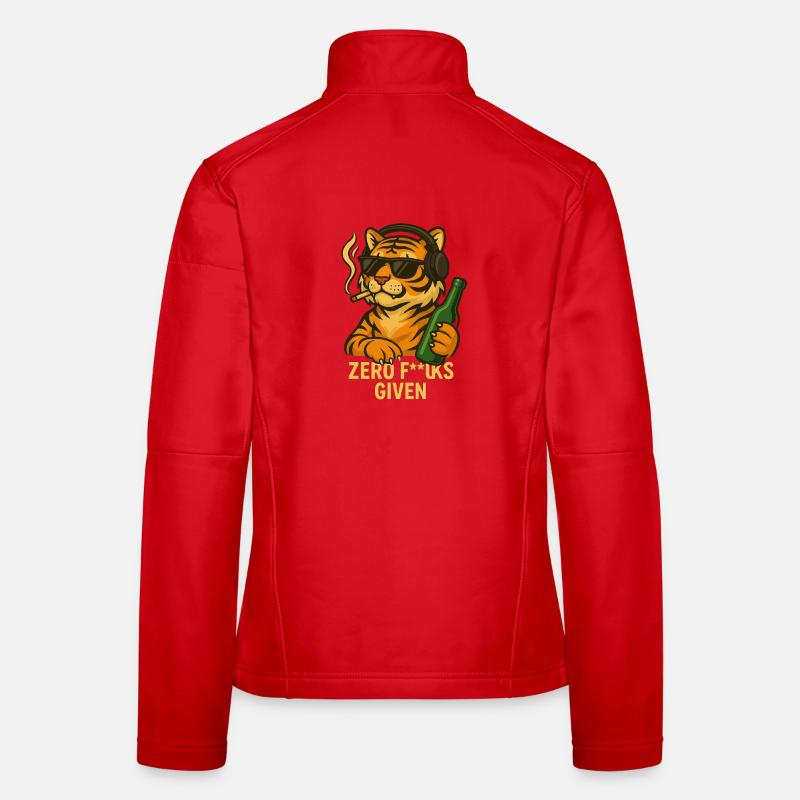 Badass Tiger – Zero F**ks Given Frauen Softshelljacke
