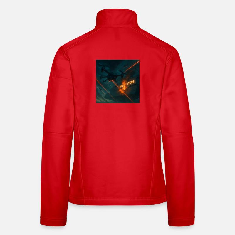 Futuristic Air Base Attack Image Women's Softshell Jacket