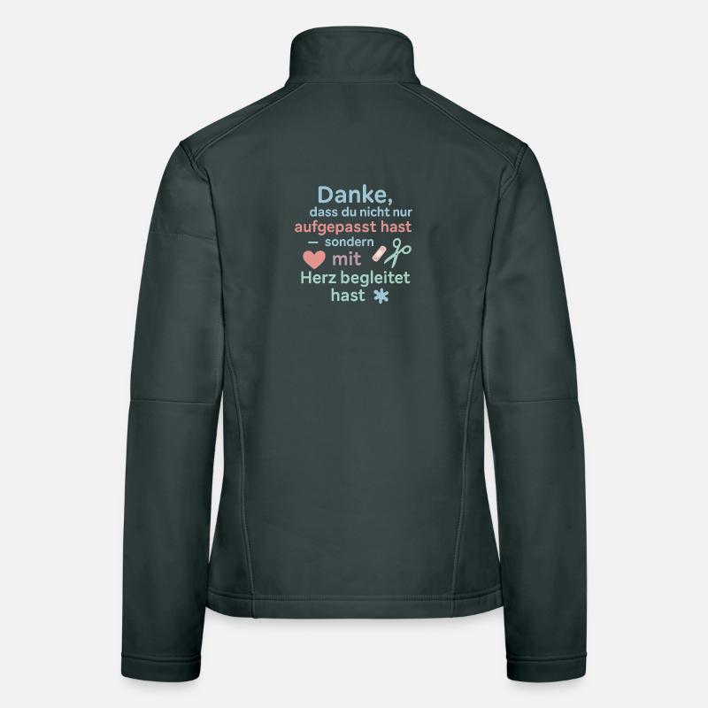Danke mit Herz - Erzieher Geschenk Idee Frauen Softshelljacke