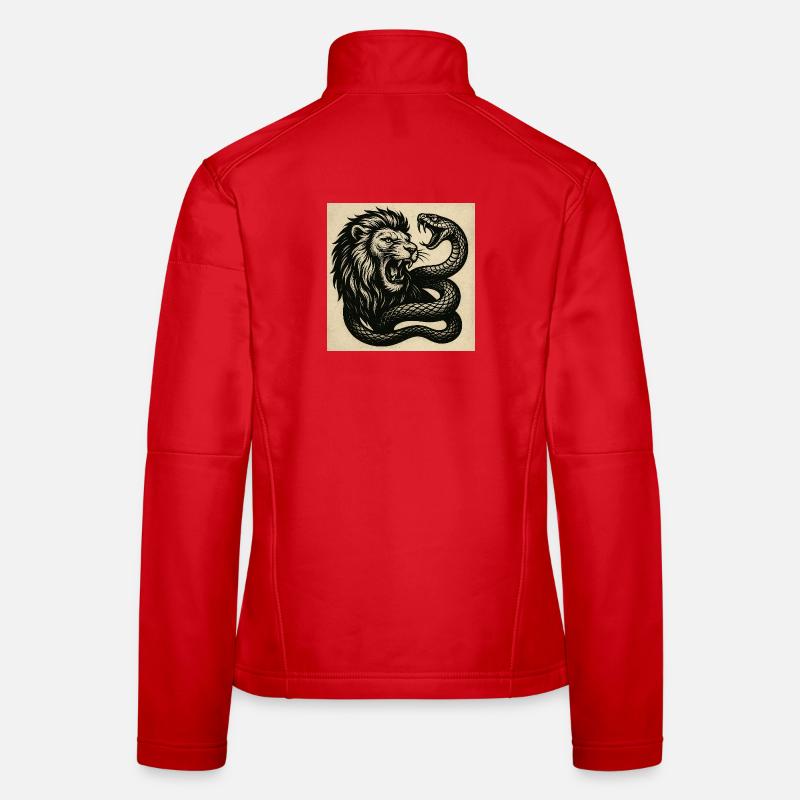 Lion et Serpent TattooDesign Veste en tissu softshell Femme