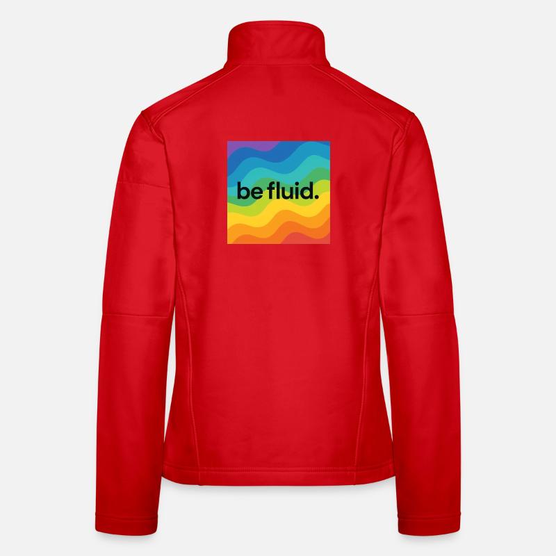 Be Fluid – LGBTQ+ Pride Design with Progressive Bo - Women's Softshell Jacket - red