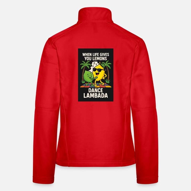Dance Lambada - Lemons with Moves - Women's Softshell Jacket - red