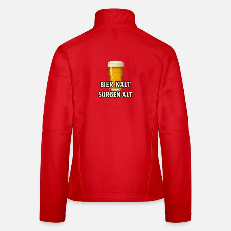 Kühles Bier Zitat Design Frauen Softshelljacke