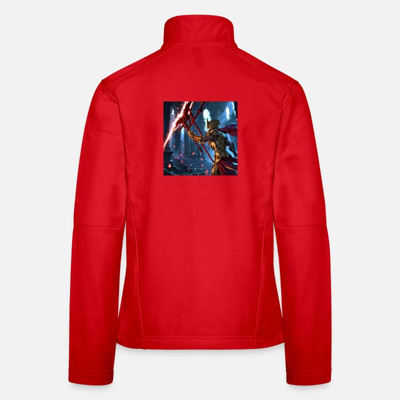 Mythical Warrior in Epic Combat Women's Softshell Jacket