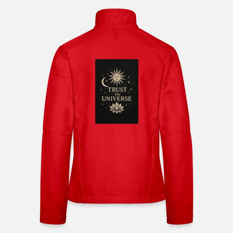 Trust in the universe with Lotus - Women's Softshell Jacket - red