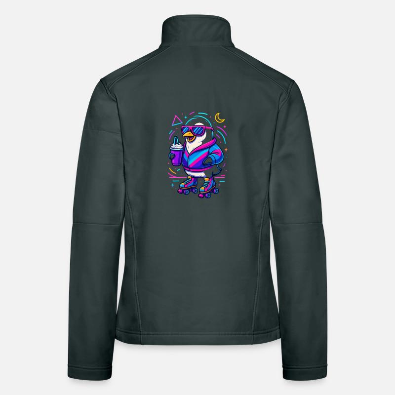 Roller Pinguin Frauen Softshelljacke