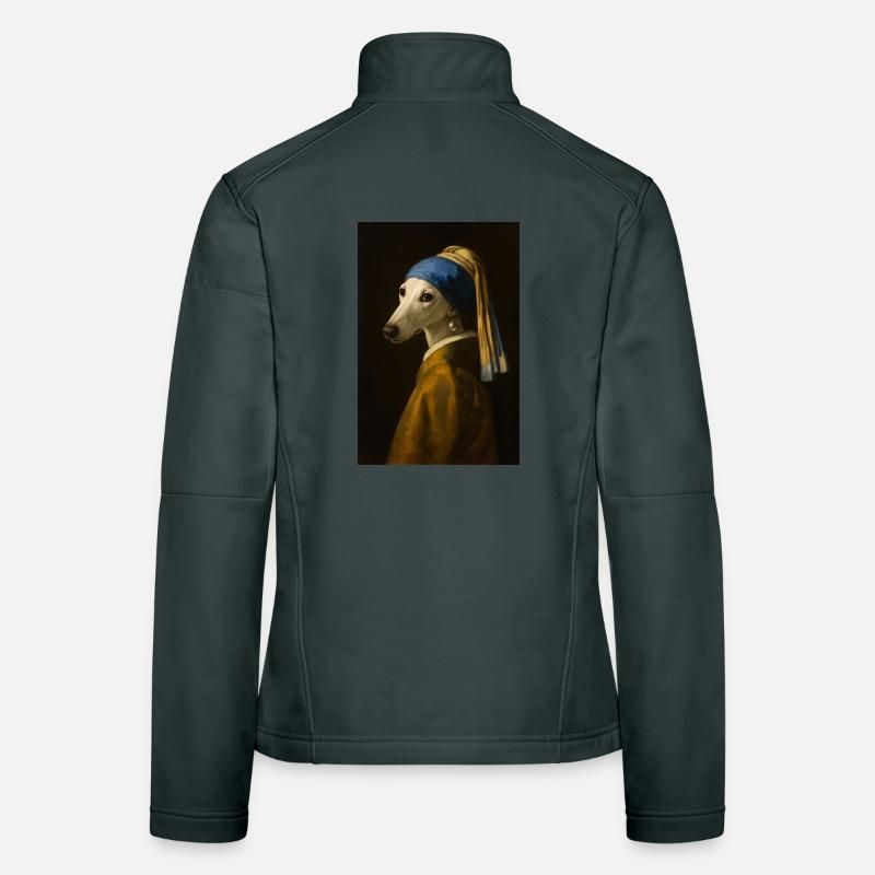 Hundeportrait Kunstdruck Frauen Softshelljacke