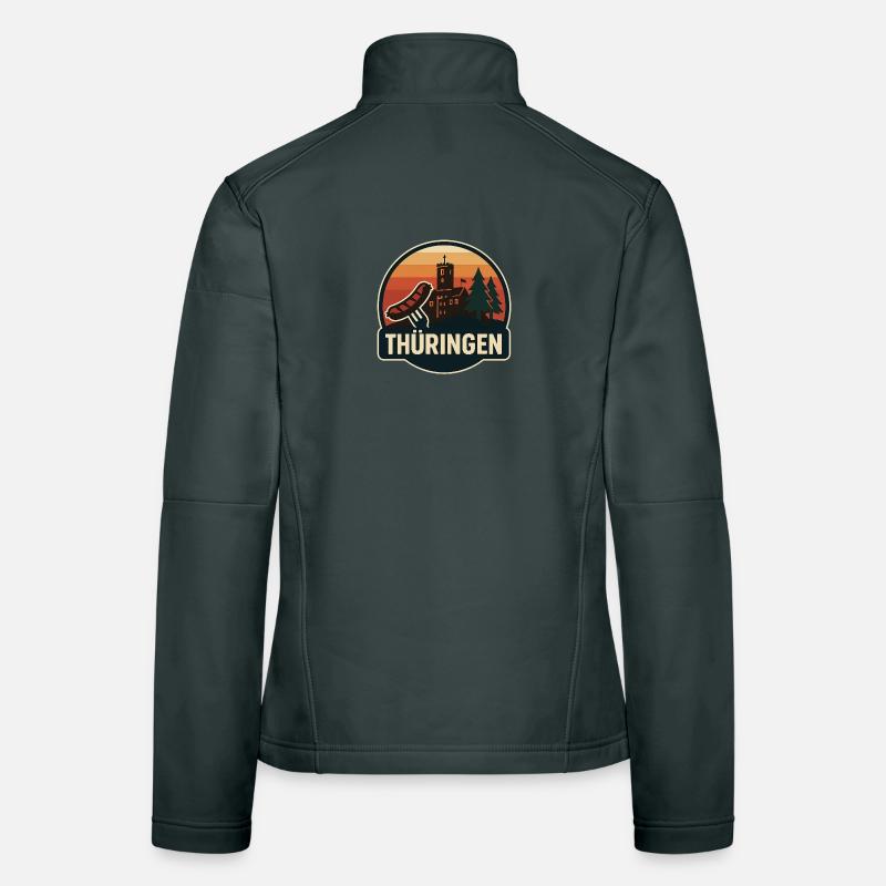 Thuringia Castle Panorama Badge Women's Softshell Jacket